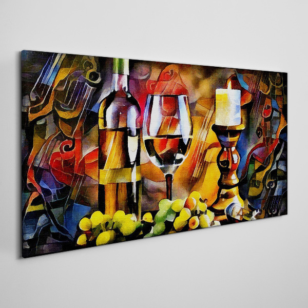 Obraz Canvas Wieczór z winem i owocami