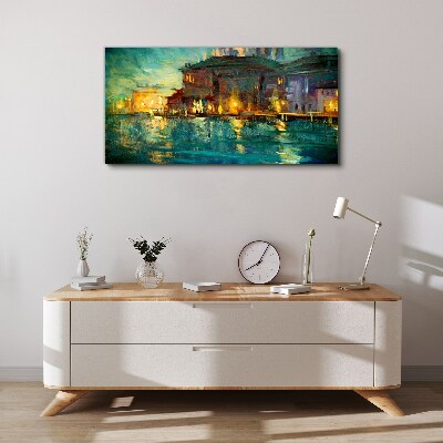 Obraz Canvas Wieczorny blask nad wodą