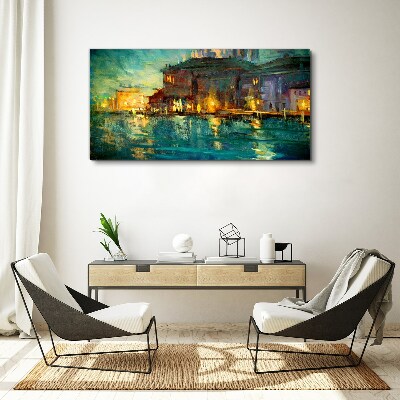 Obraz Canvas Wieczorny blask nad wodą