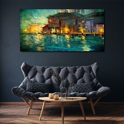 Obraz Canvas Wieczorny blask nad wodą