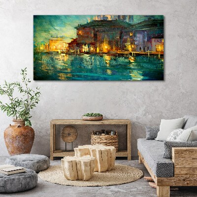 Obraz Canvas Wieczorny blask nad wodą