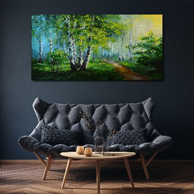 Obraz Canvas las ścieżka liście
