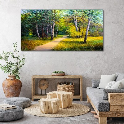 Obraz Canvas drzewa przyroda droga trawa