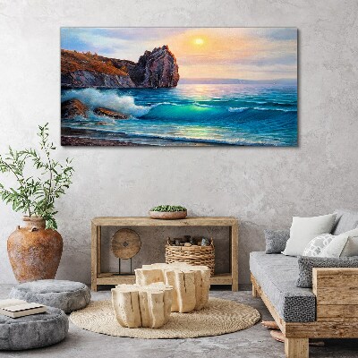 Obraz na Płótnie Malarstwo Ocean Wybrzeże