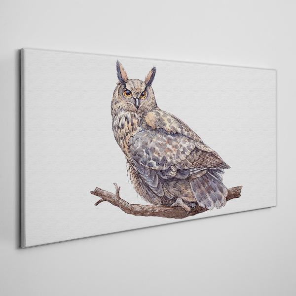 Obraz Canvas Sowa na gałęzi