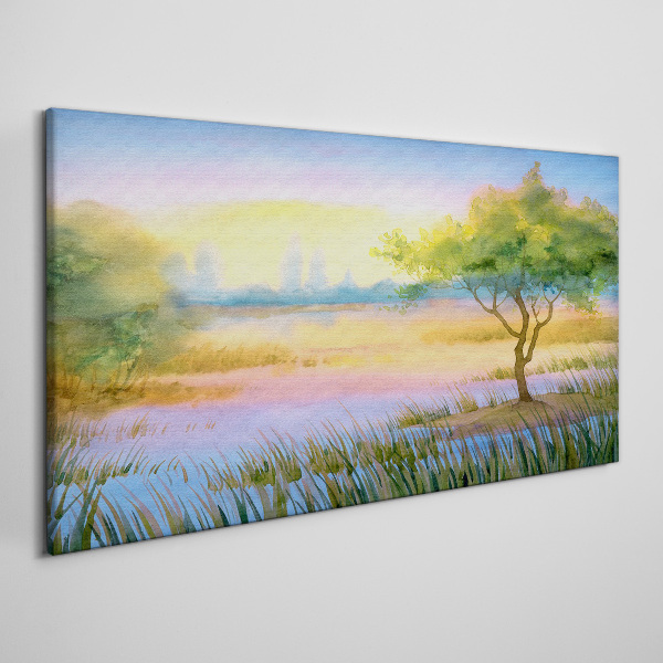 Obraz Canvas Poranny spokój nad jeziorem