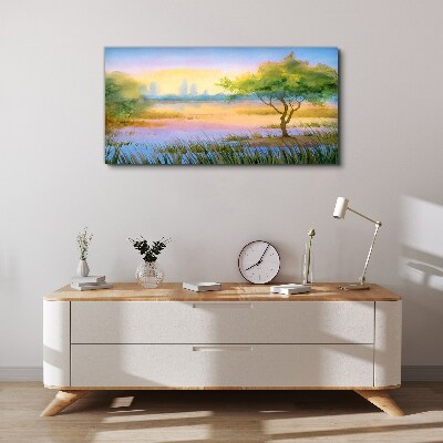 Obraz Canvas Poranny spokój nad jeziorem