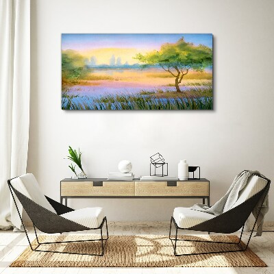 Obraz Canvas Poranny spokój nad jeziorem