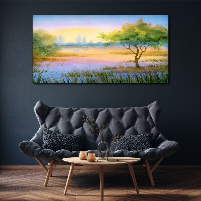 Obraz Canvas Poranny spokój nad jeziorem