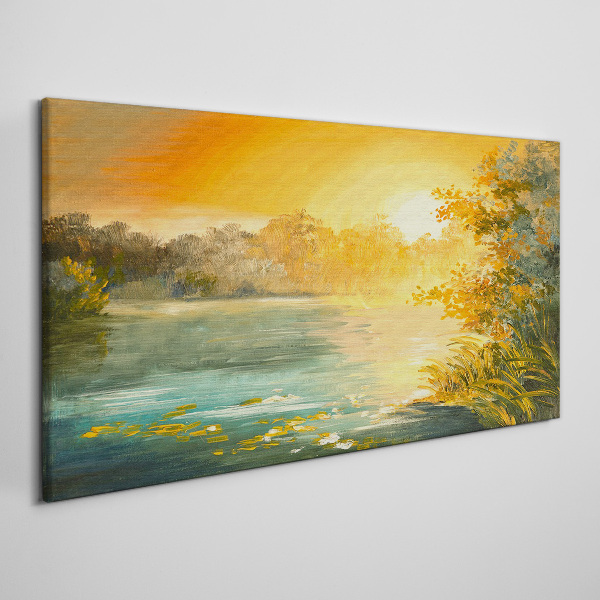 Obraz Canvas Złota godzina nad rzeką
