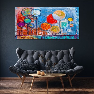 Obraz Canvas Kolorowe drzewa w wietrze