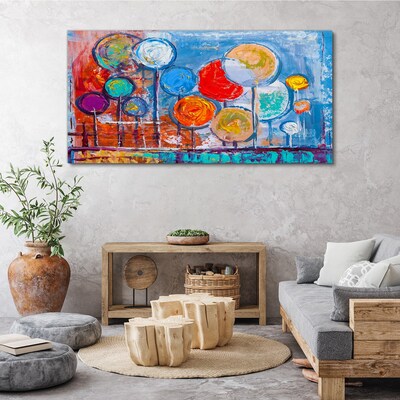 Obraz Canvas Kolorowe drzewa w wietrze