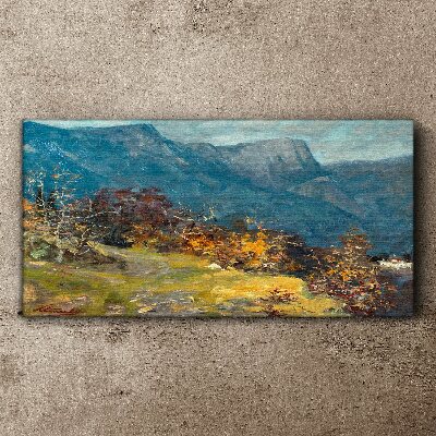 Obraz na Płótnie malarstwo przyroda góry