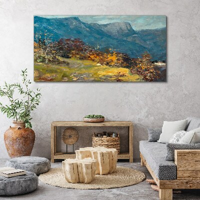 Obraz na Płótnie malarstwo przyroda góry