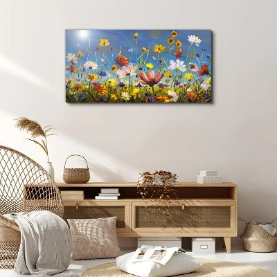 Obraz na Płótnie malarstwo kwiaty łąka