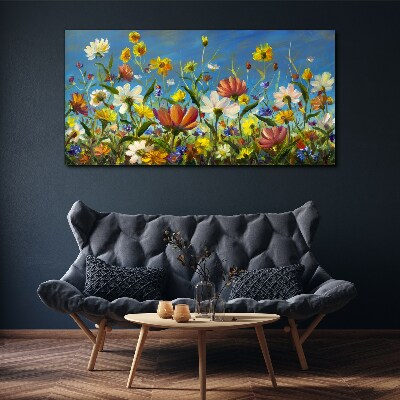 Obraz Canvas malarstwo kwiaty łąka
