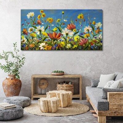 Obraz Canvas malarstwo kwiaty łąka