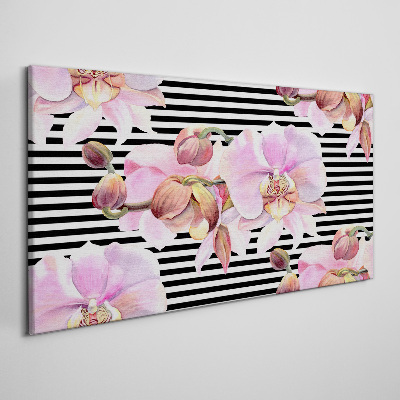 Obraz na Płótnie kwiat orchidea paski