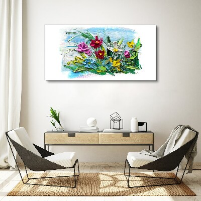 Obraz Canvas Kwiatowy bukiet w intensywnych kolorach