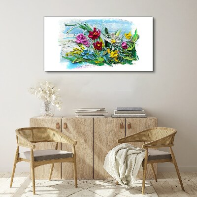 Obraz Canvas Kwiatowy bukiet w intensywnych kolorach