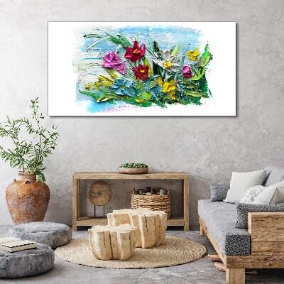 Obraz Canvas Kwiatowy bukiet w intensywnych kolorach
