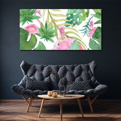 Obraz Canvas Liście Flamingo