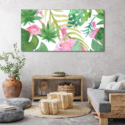 Obraz Canvas Liście Flamingo