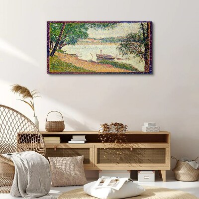 Obraz Canvas Rzeka krajobraz z a Seurat
