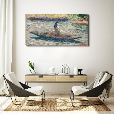 Obraz Canvas rybak Seurat