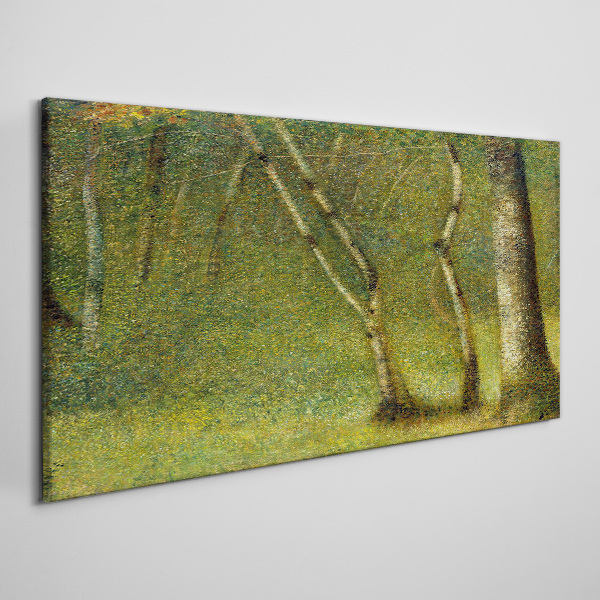 Obraz Canvas Zielony las w świetle słońca
