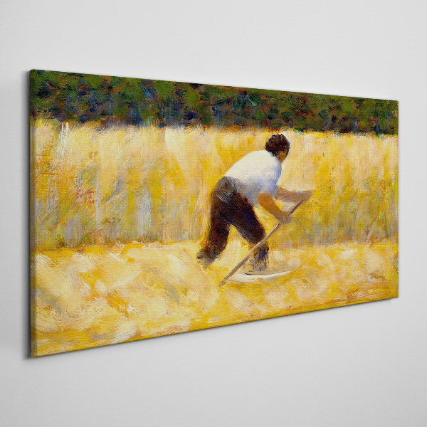 Obraz Canvas „Pracownik na polu zbożowym”