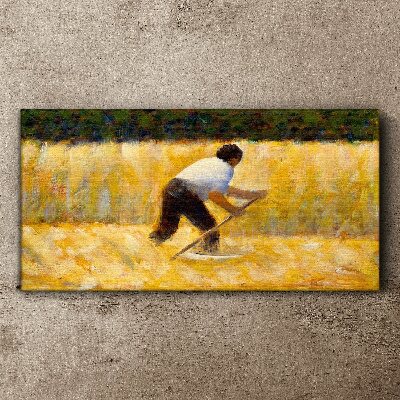 Obraz Canvas „Pracownik na polu zbożowym”