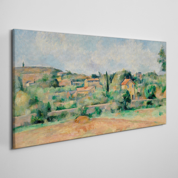 Obraz Canvas Wiejski pejzaż w pastelowych kolorach