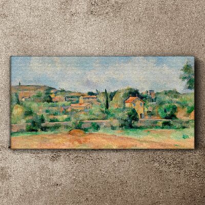 Obraz Canvas Wiejski pejzaż w pastelowych kolorach