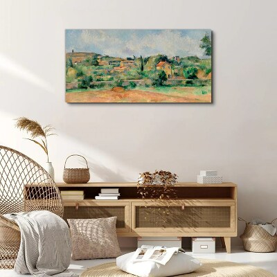 Obraz Canvas Wiejski pejzaż w pastelowych kolorach