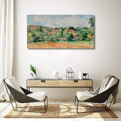 Obraz Canvas Wiejski pejzaż w pastelowych kolorach
