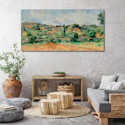Obraz Canvas Wiejski pejzaż w pastelowych kolorach