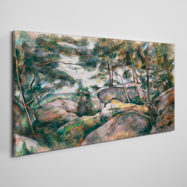 Obraz Canvas Skały w lesie Cézanne
