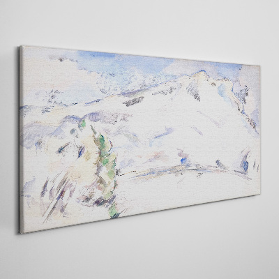 Obraz Canvas Górski krajobraz w pastelowych odcieniach