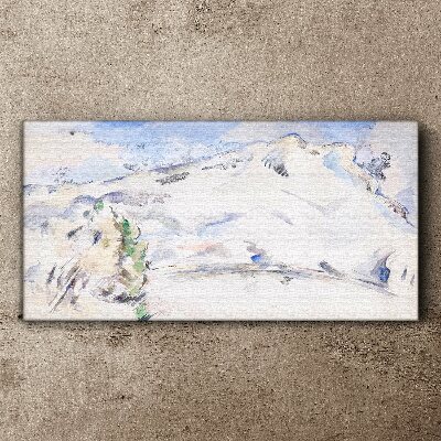Obraz Canvas Górski krajobraz w pastelowych odcieniach