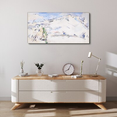 Obraz Canvas Górski krajobraz w pastelowych odcieniach