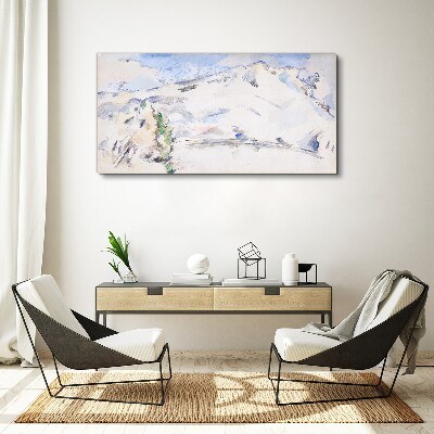 Obraz Canvas Górski krajobraz w pastelowych odcieniach