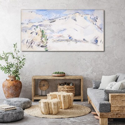 Obraz Canvas Górski krajobraz w pastelowych odcieniach
