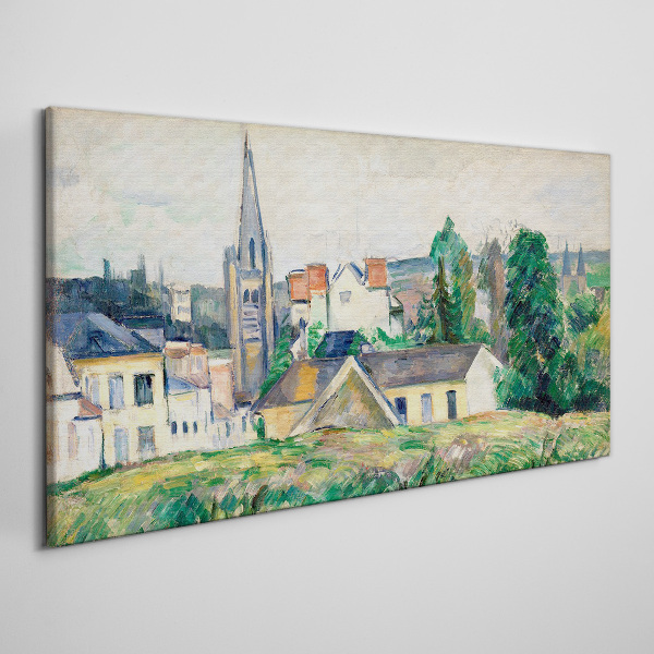 Obraz Canvas Wiejski krajobraz z kościołem