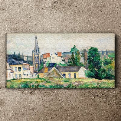 Obraz Canvas Wiejski krajobraz z kościołem