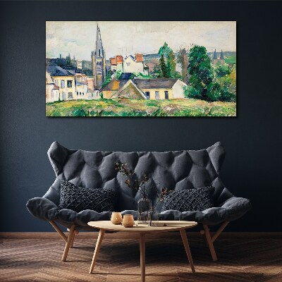 Obraz Canvas Wiejski krajobraz z kościołem