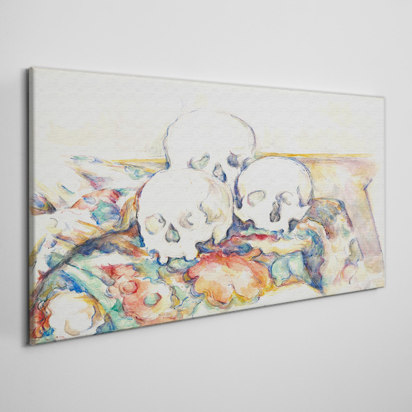 Obraz Canvas Kwiatowa martwa natura ze czaszkami