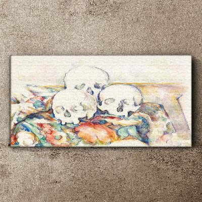 Obraz Canvas Kwiatowa martwa natura ze czaszkami