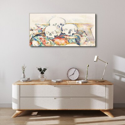 Obraz Canvas Kwiatowa martwa natura ze czaszkami