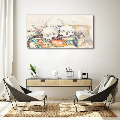 Obraz Canvas Kwiatowa martwa natura ze czaszkami